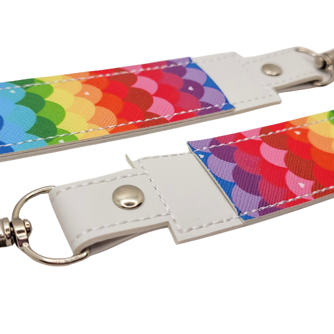Rainbow Scales & Stripes Vinyl Pen Case