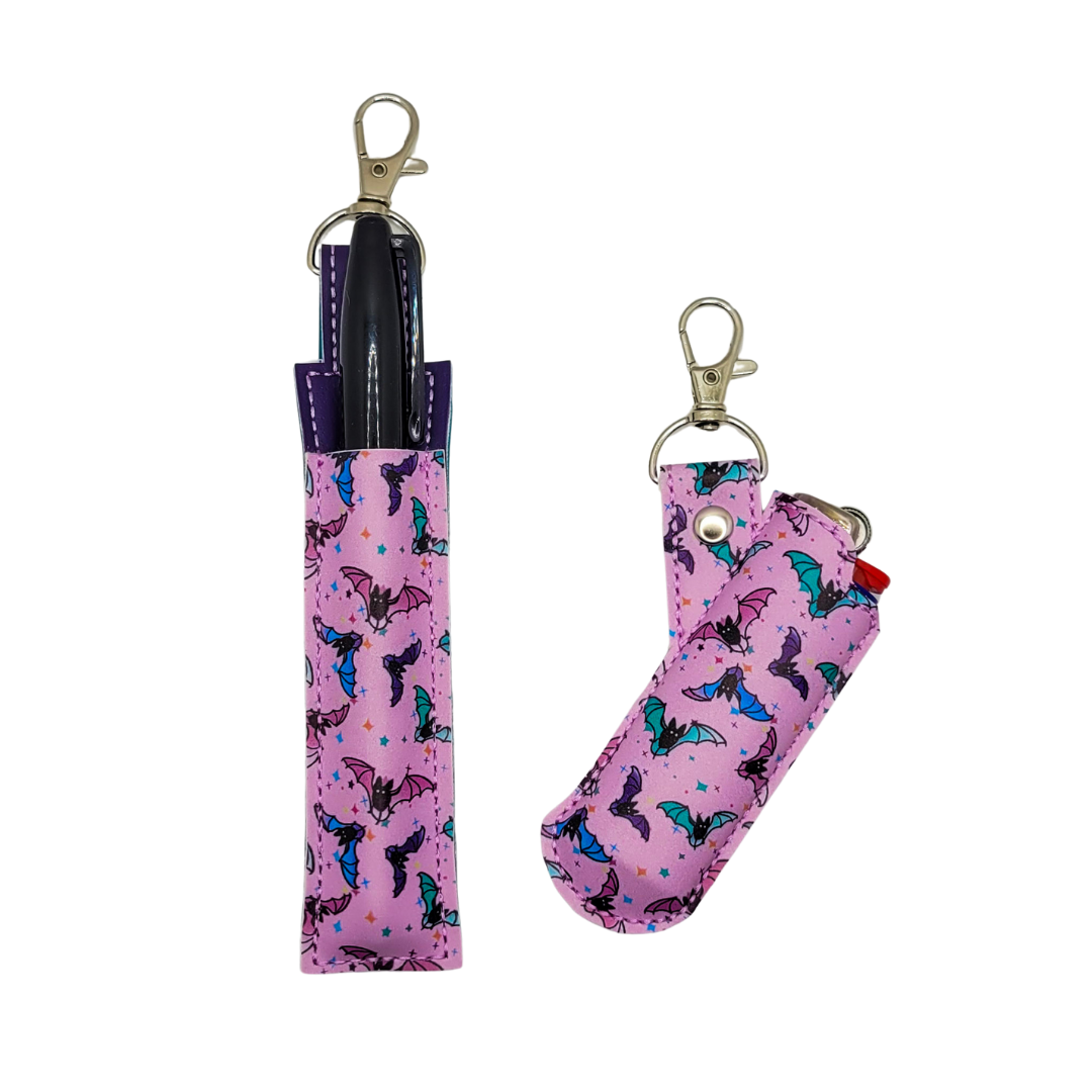 Pastel Bats Vinyl Pen Case