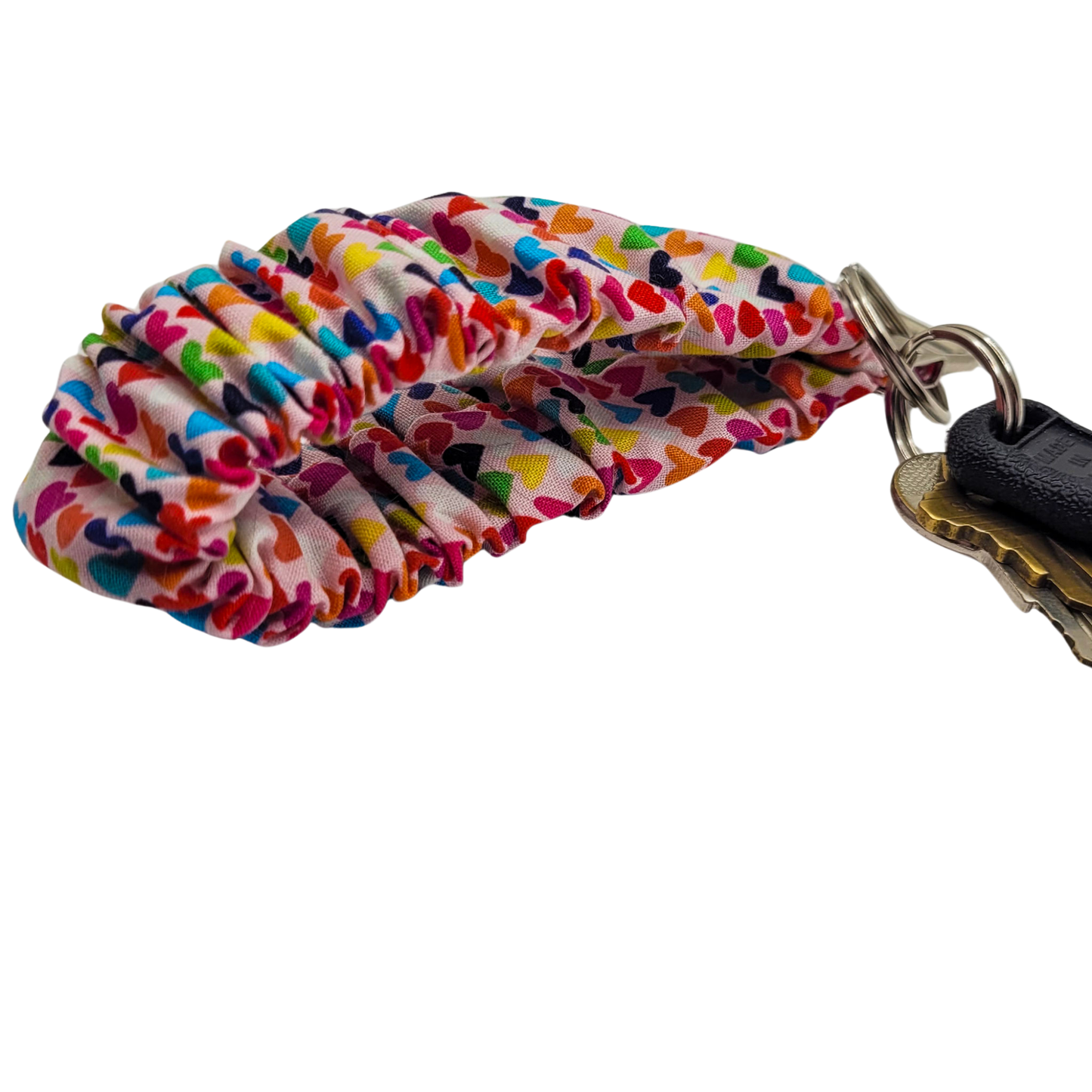 Tiny Hearts Scrunchie Wristlet