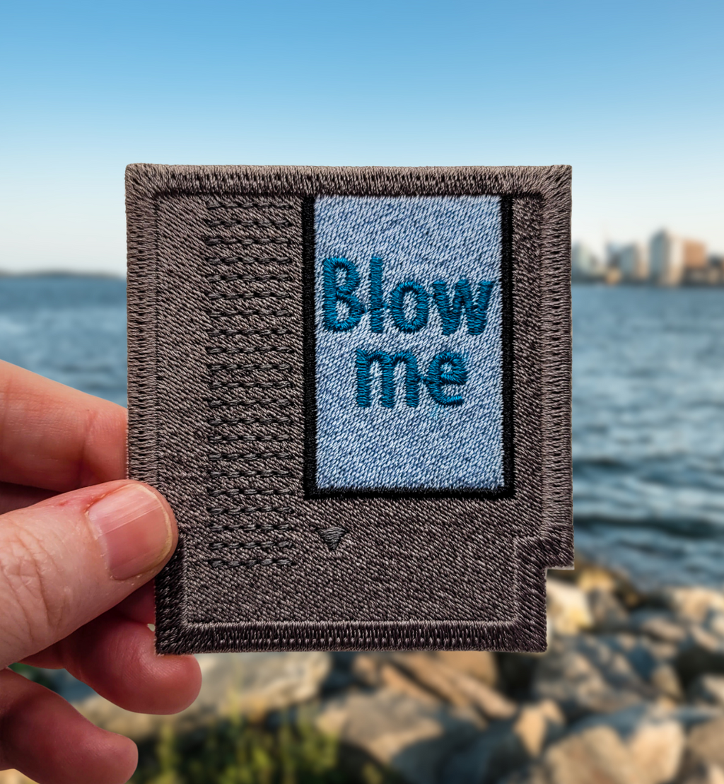 Patch brodé pour cartouche de jeu vidéo « Blow Me »