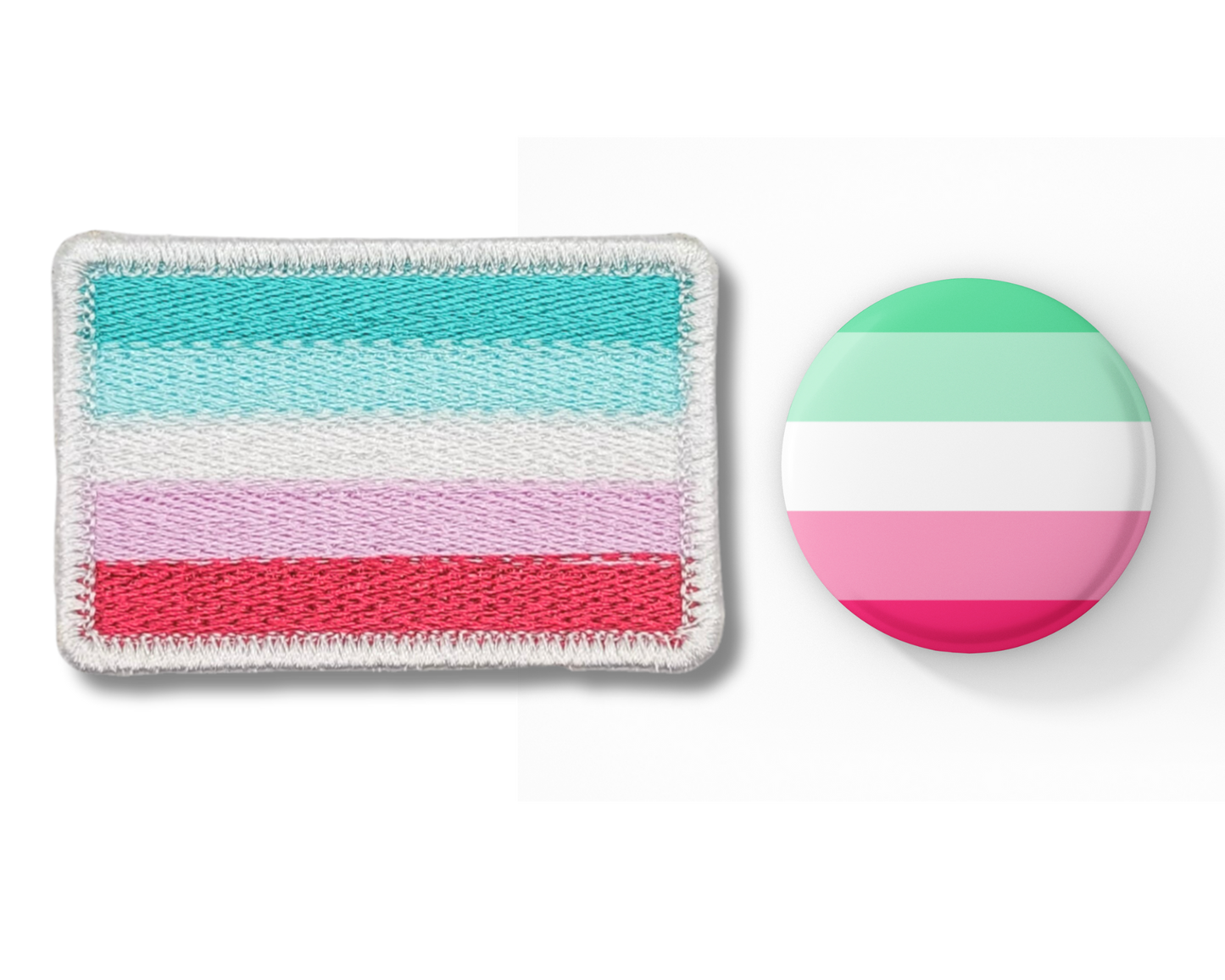 Abrosexual Pride Flag Patch & Pinback Button