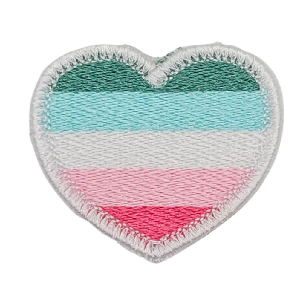 Parche de corazón del orgullo abrosexual