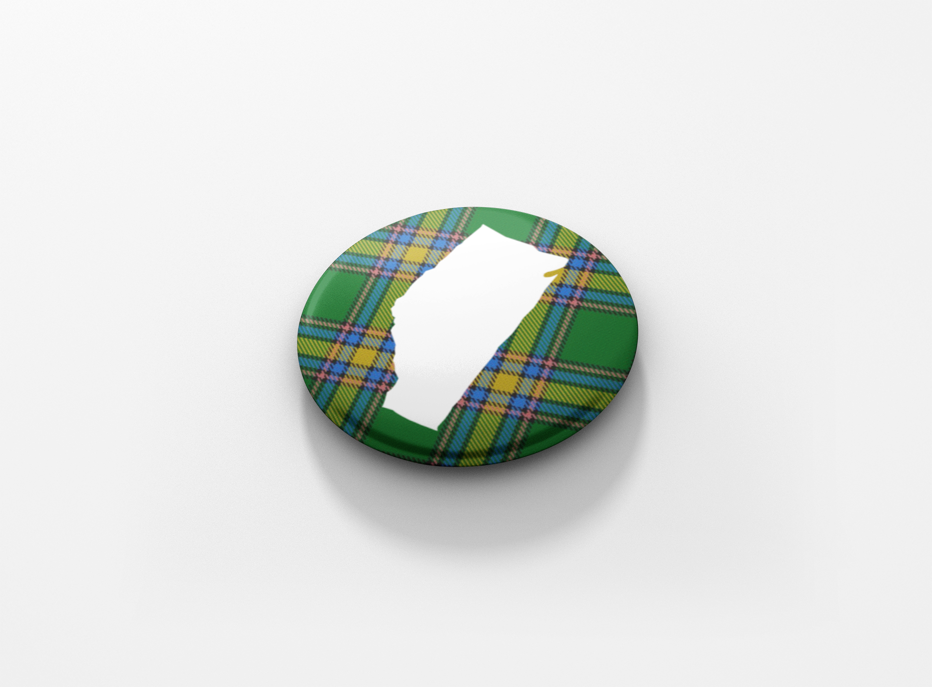 Alberta Tartan Pinback Button