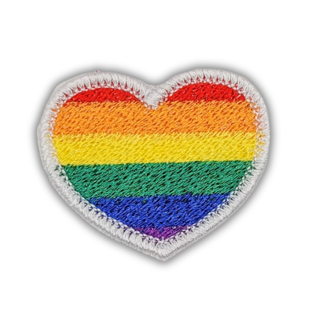 Pride Heart Embroidered Patch