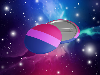 Bisexual Pride Flag Patch & Pinback Button