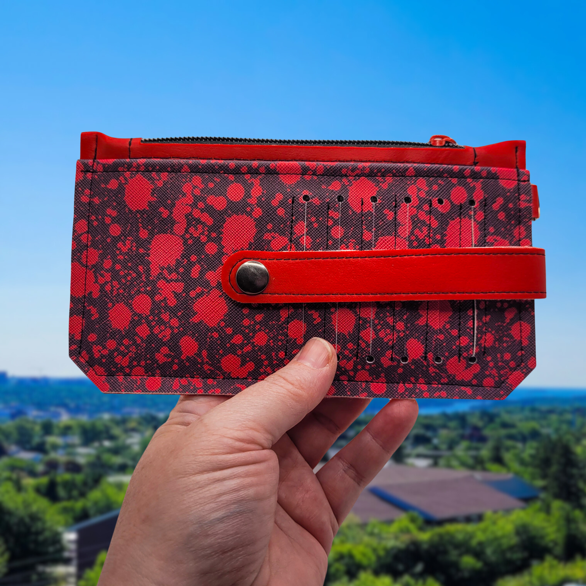 Blood Splatter Vinyl Slim Wallet