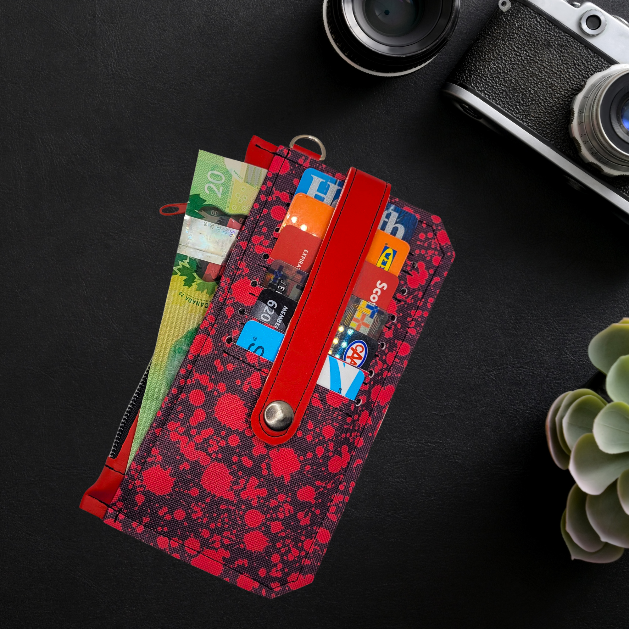 Blood Splatter Vinyl Slim Wallet