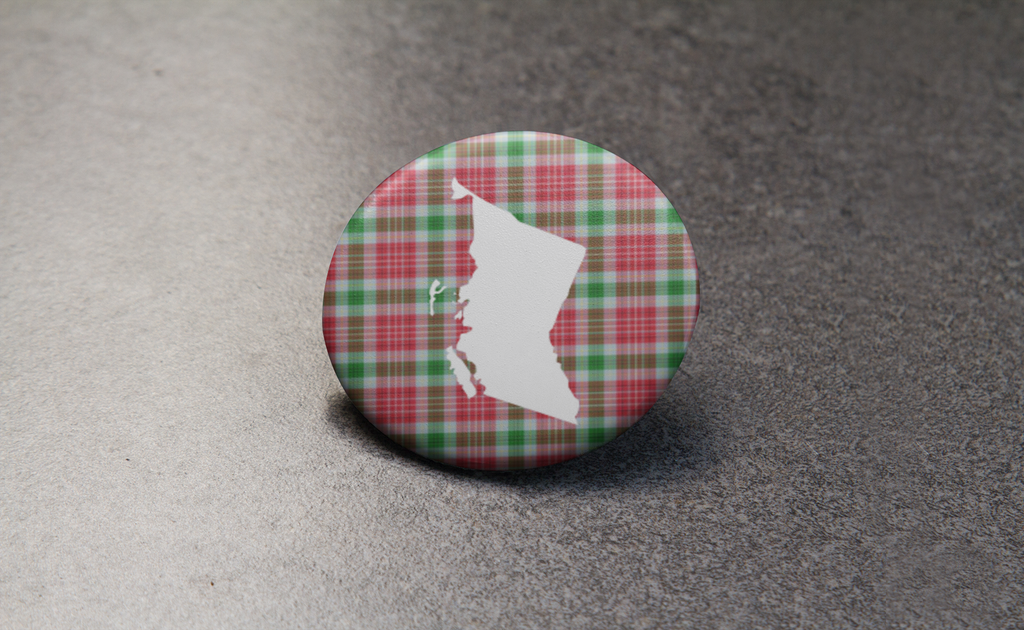 British Columbia Tartan Pinback Button
