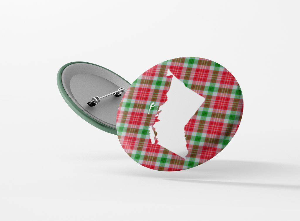 British Columbia Tartan Pinback Button