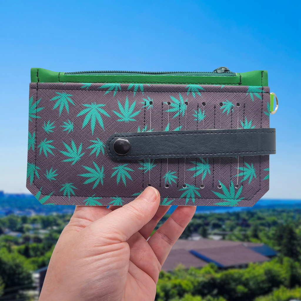 Leafy Green Vinyl Slim Wallet