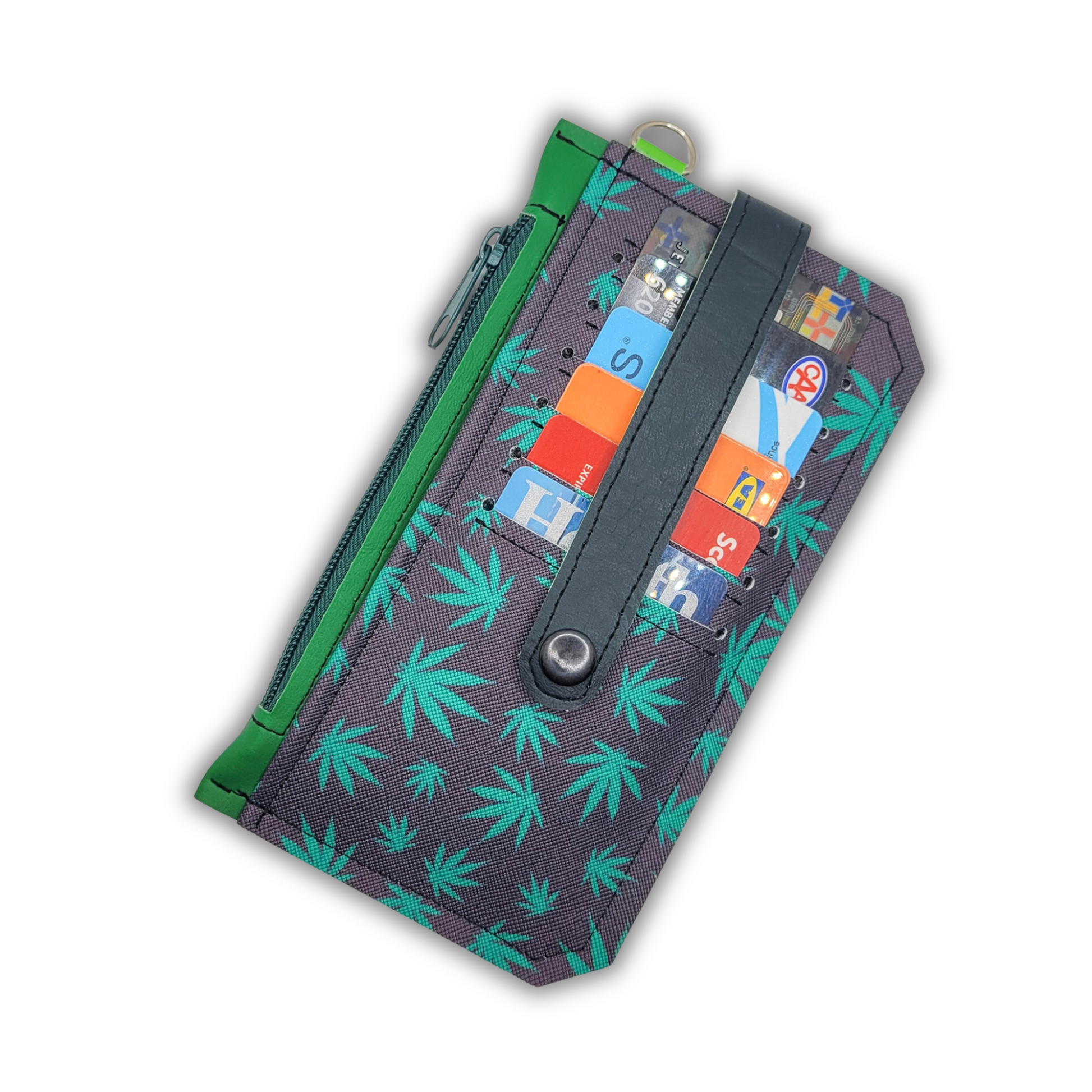 Leafy Green Vinyl Slim Wallet