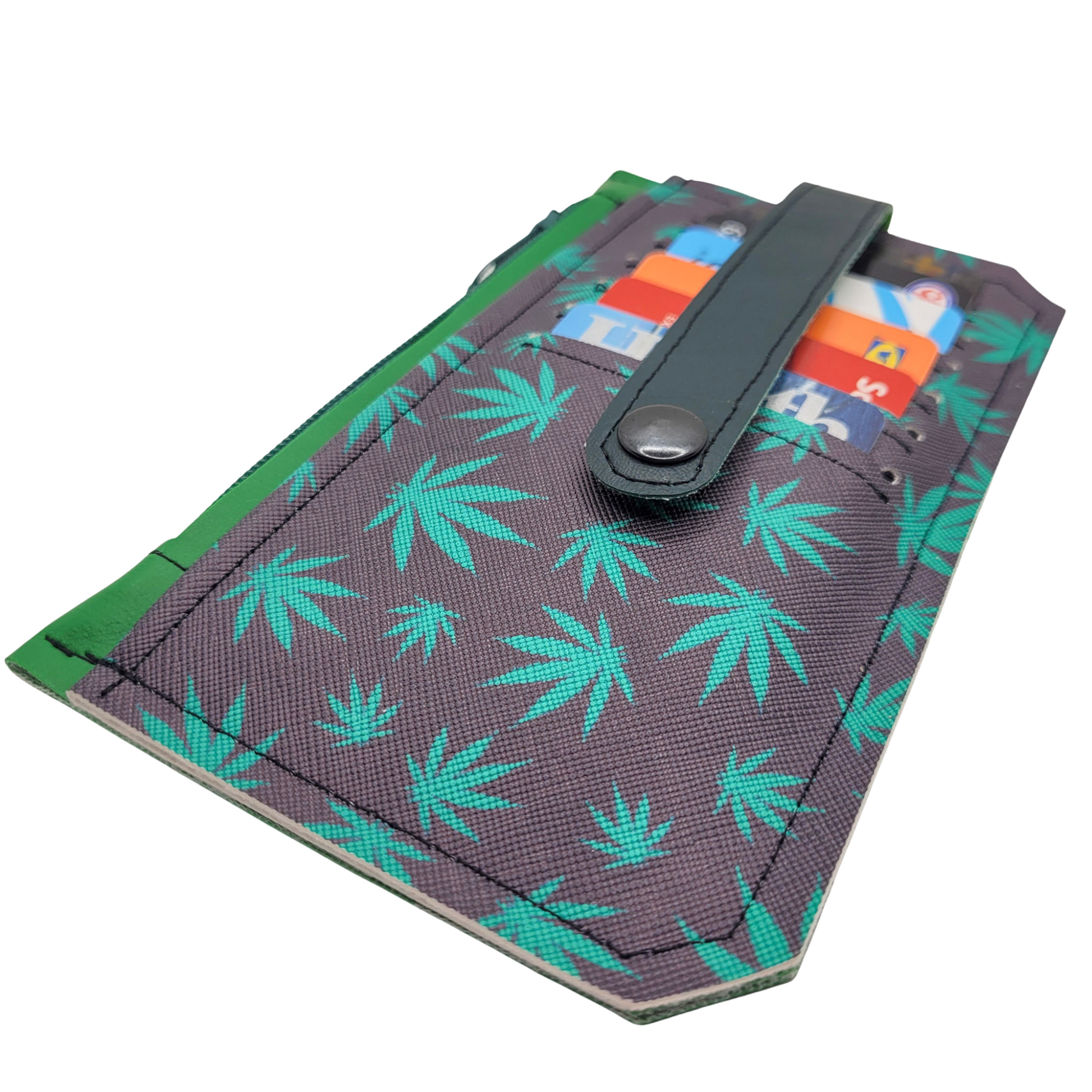 Leafy Green Vinyl Slim Wallet