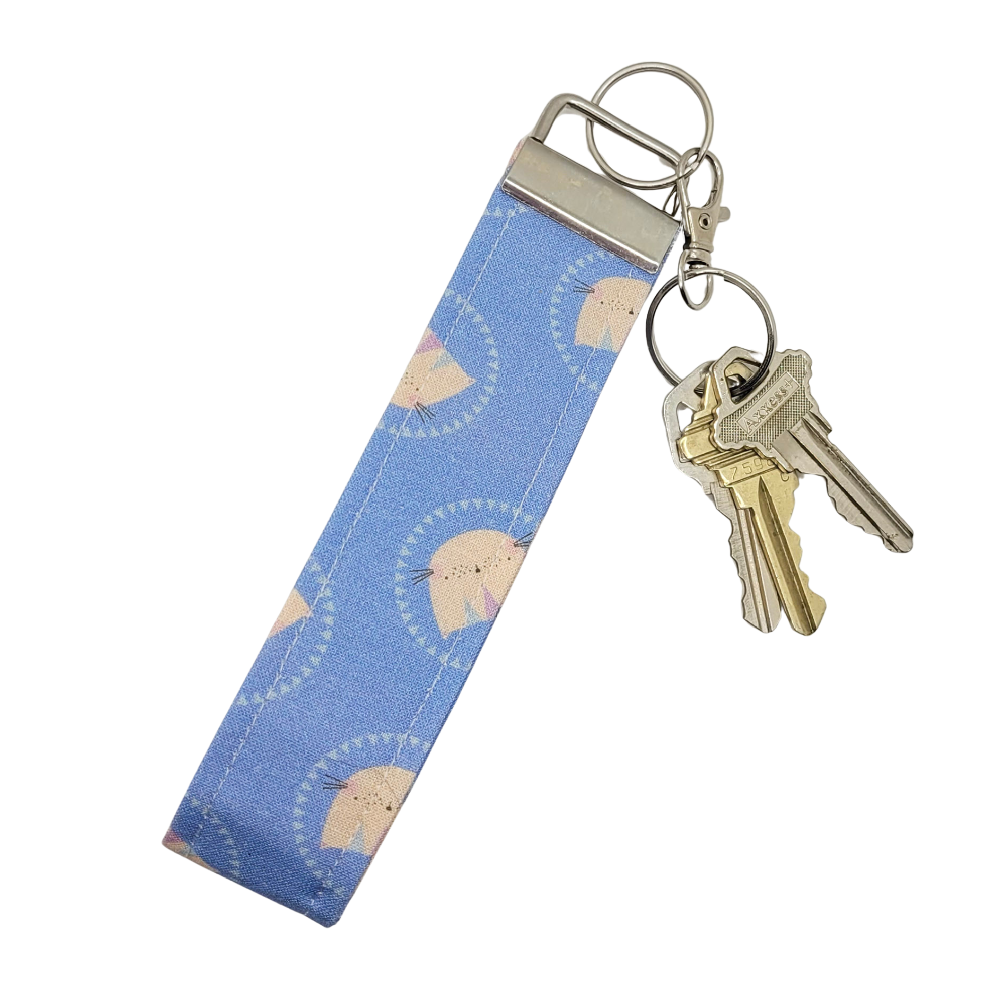 Blush Whiskers Wristlet Keychain