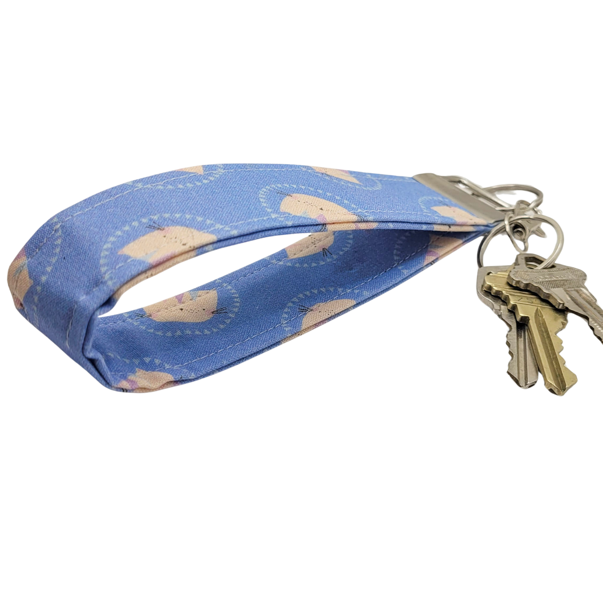 Blush Whiskers Wristlet Keychain