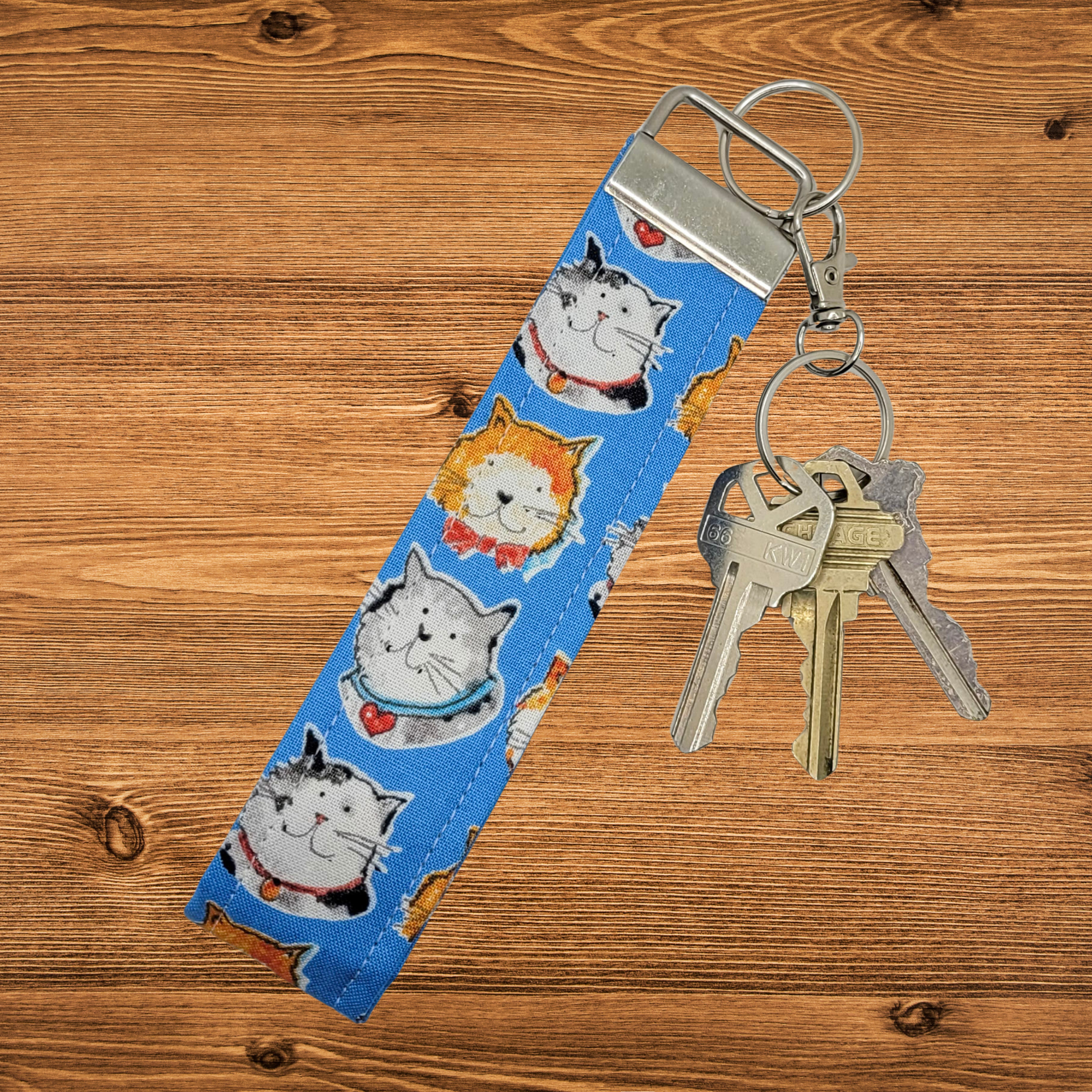 Whisker Doodles Wristlet Keychain