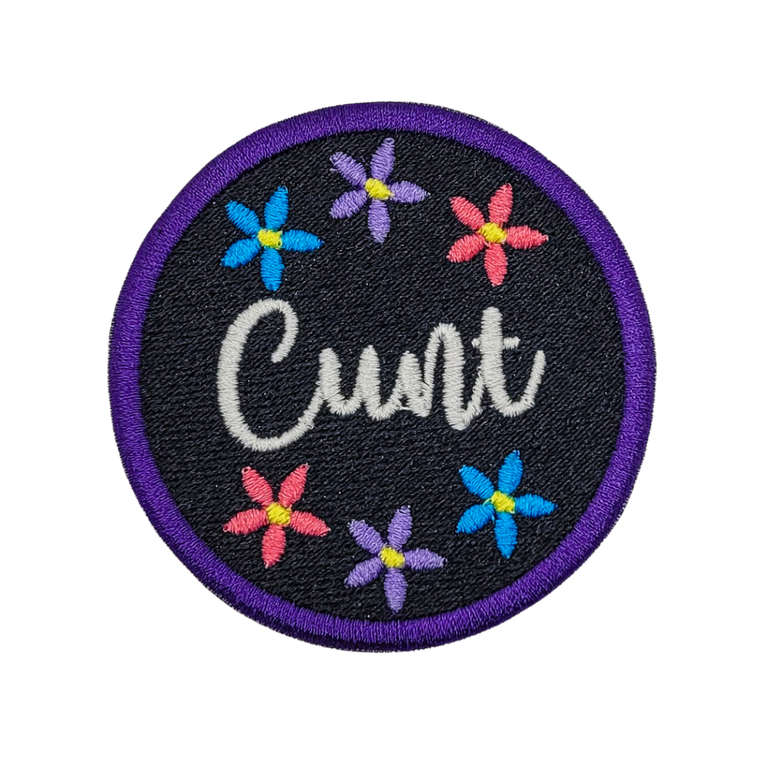 Cunt Floral Embroidered Patch