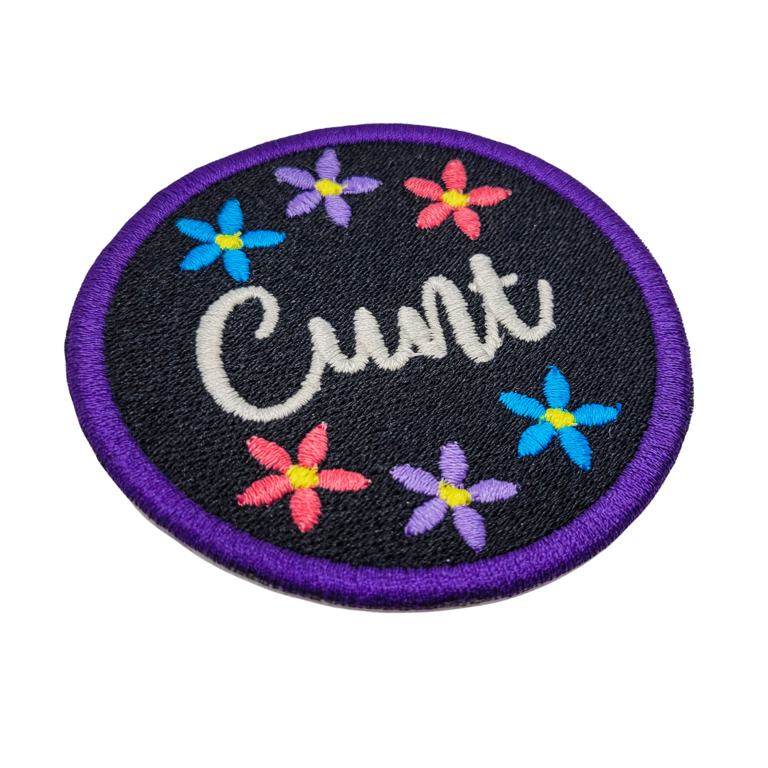 Cunt Floral Embroidered Patch