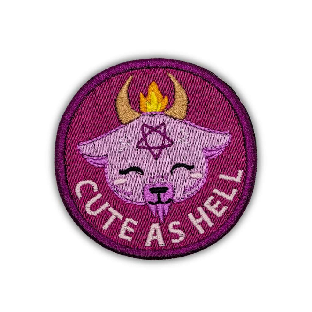 Cute As Hell Embroidered Patch