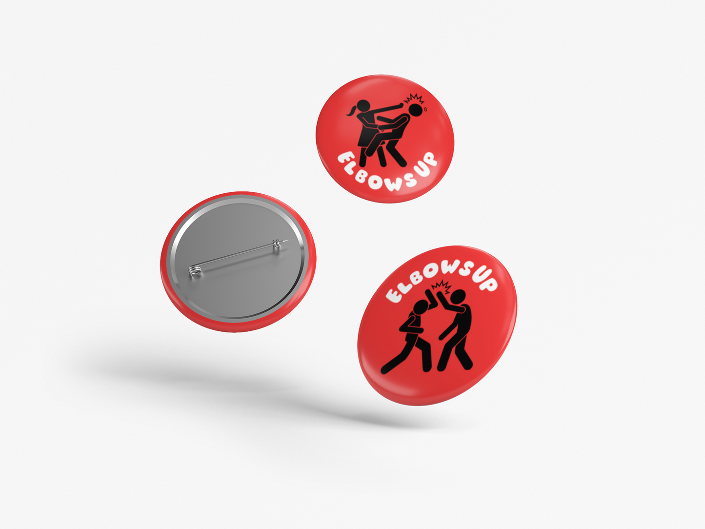 Elbows Up Pinback Button