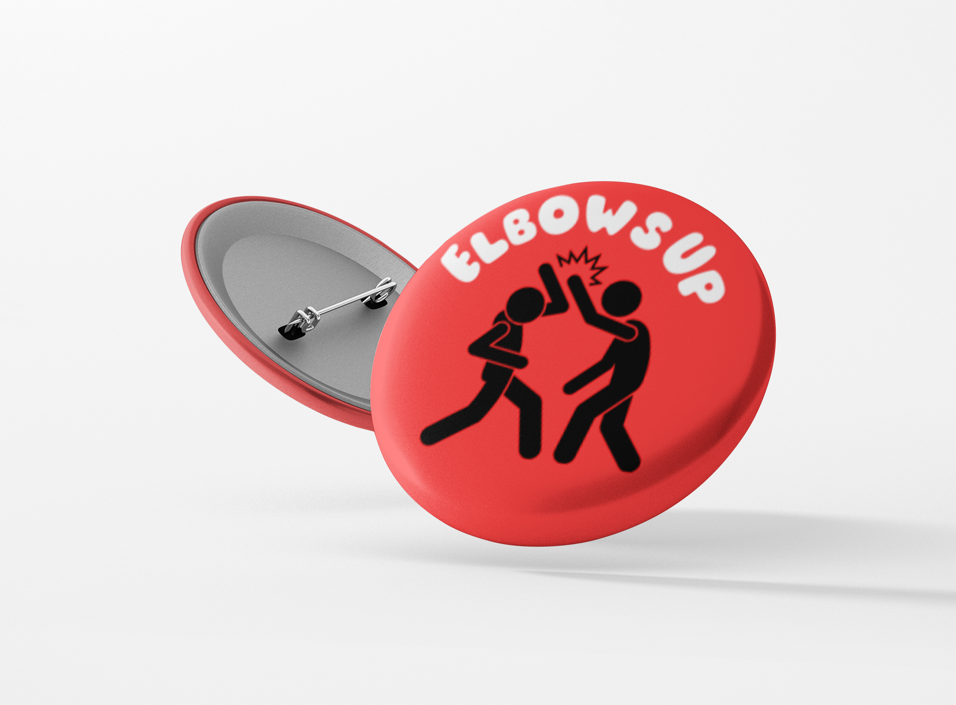 Elbows Up Pinback Button
