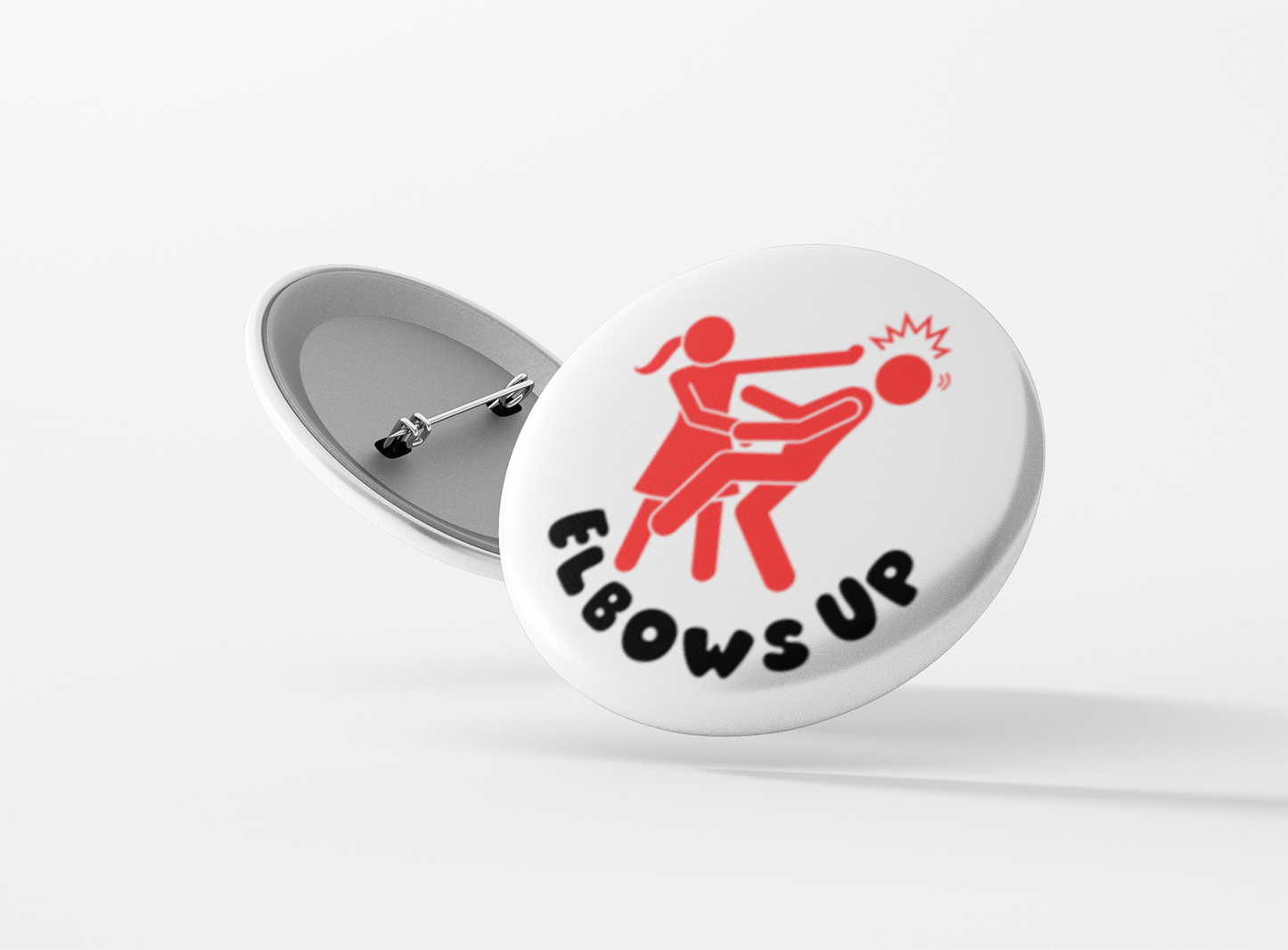 Elbows Up Pinback Button