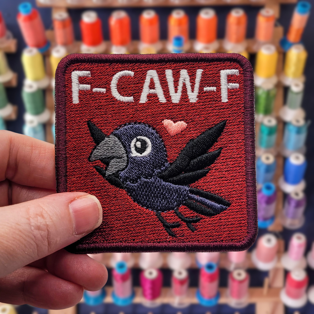 F-CAW-F Crow Embroidered Patch