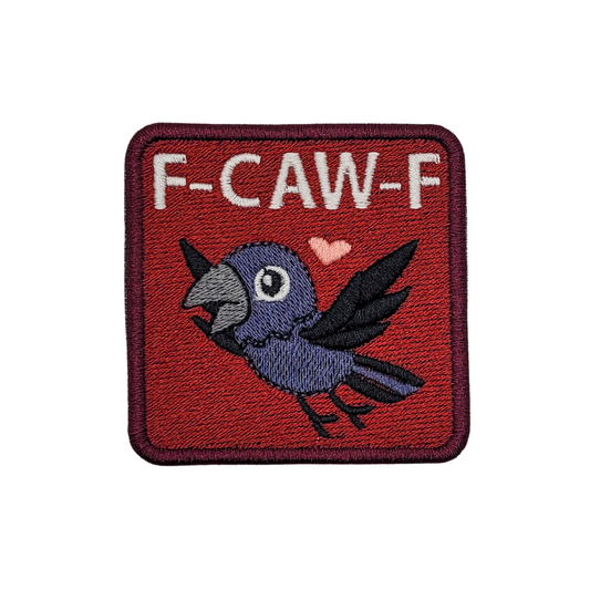 Parche bordado de cuervo F-CAW-F