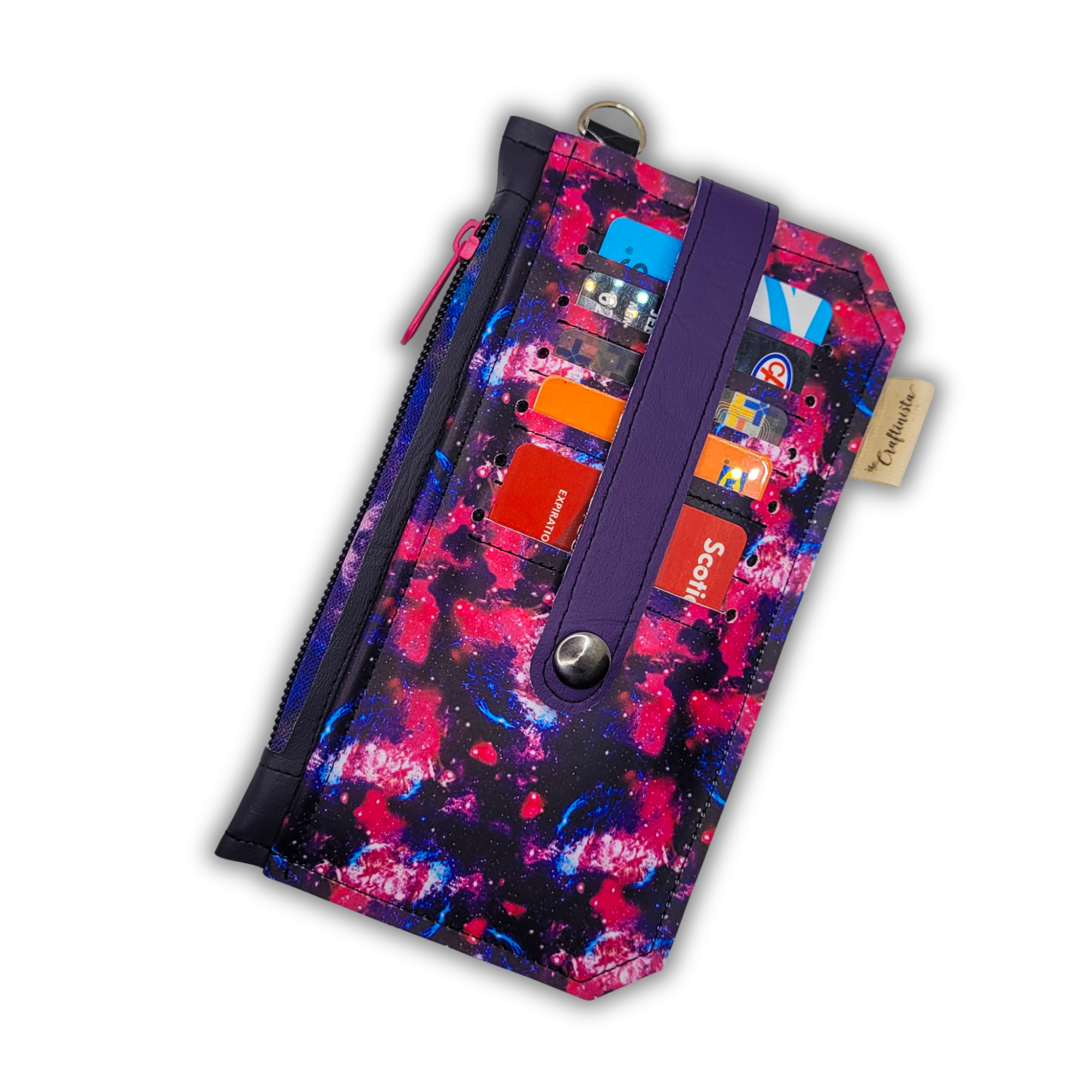 Far Out Galaxy Vinyl Slim Wallet