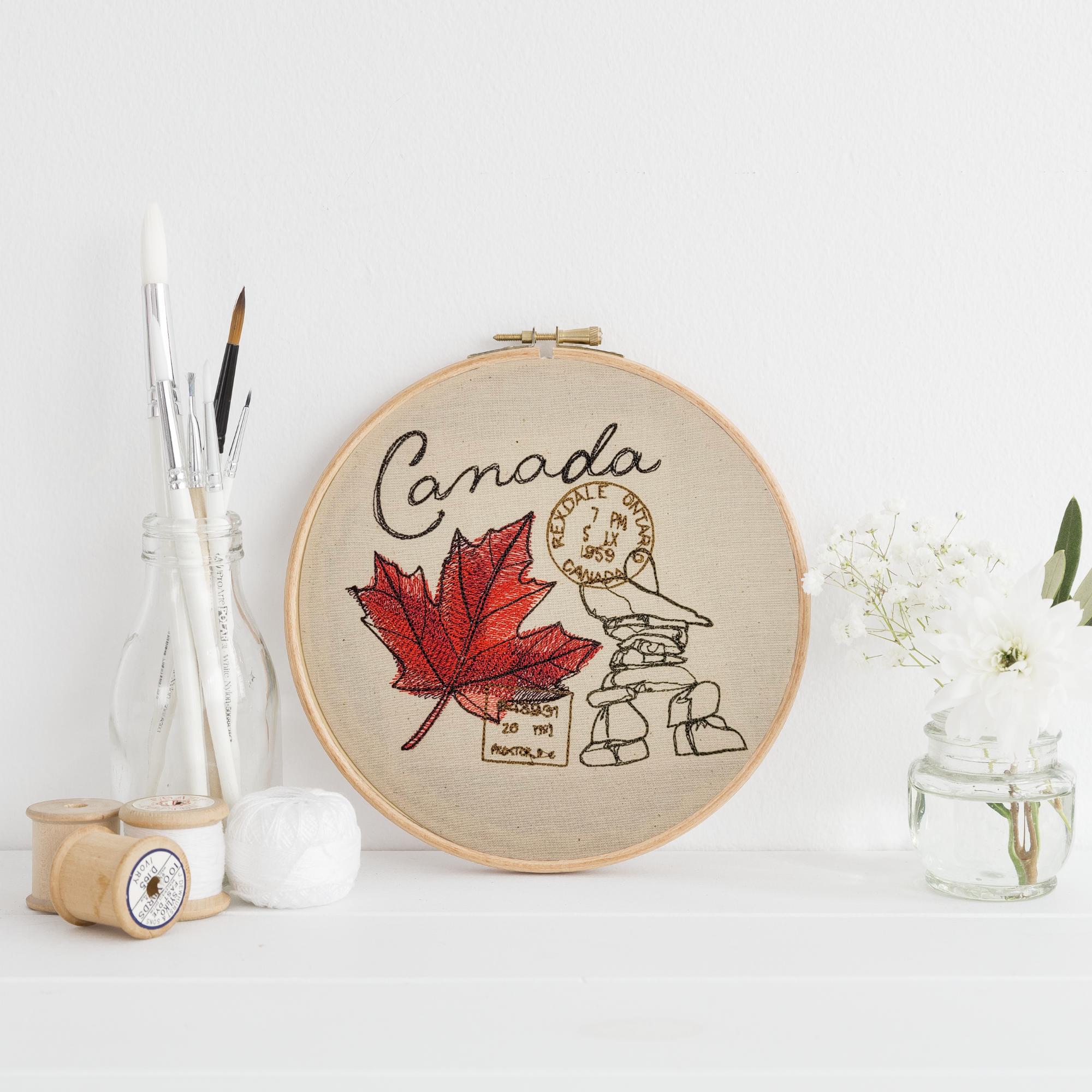 From Canada, With Love – 7" Embroidered Wall Art