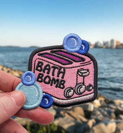 Bath Bomb Toaster Embroidered Patch