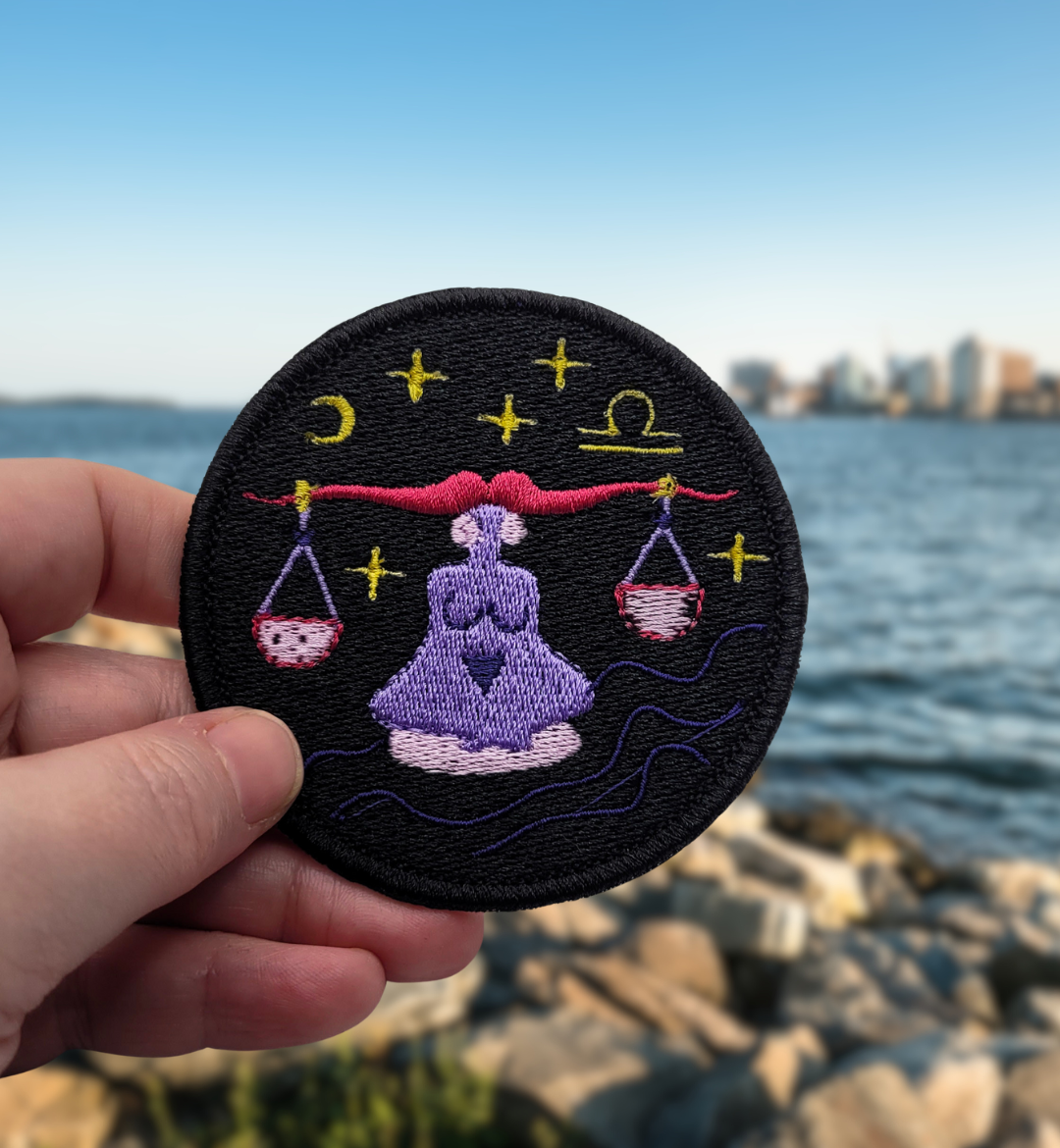 Libra Zodiac Sign Embroidered Patch