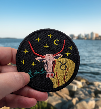 Taurus Zodiac Sign Embroidered Patch