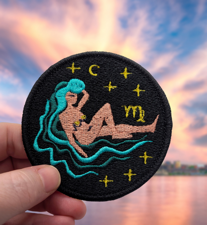 Virgo Zodiac Sign Embroidered Patch