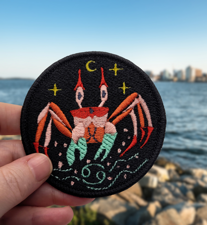 Cancer Zodiac Embroidered Patch