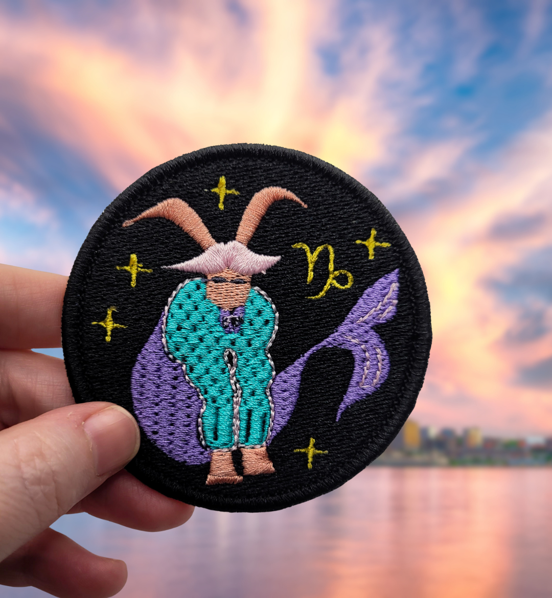 Capricorn Zodiac Embroidered Patch