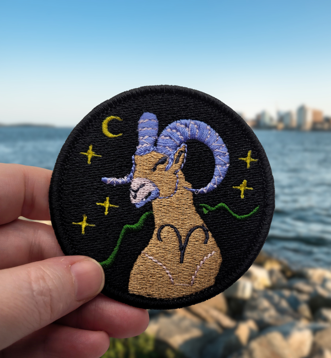 Aries Zodiac Embroidered Patch