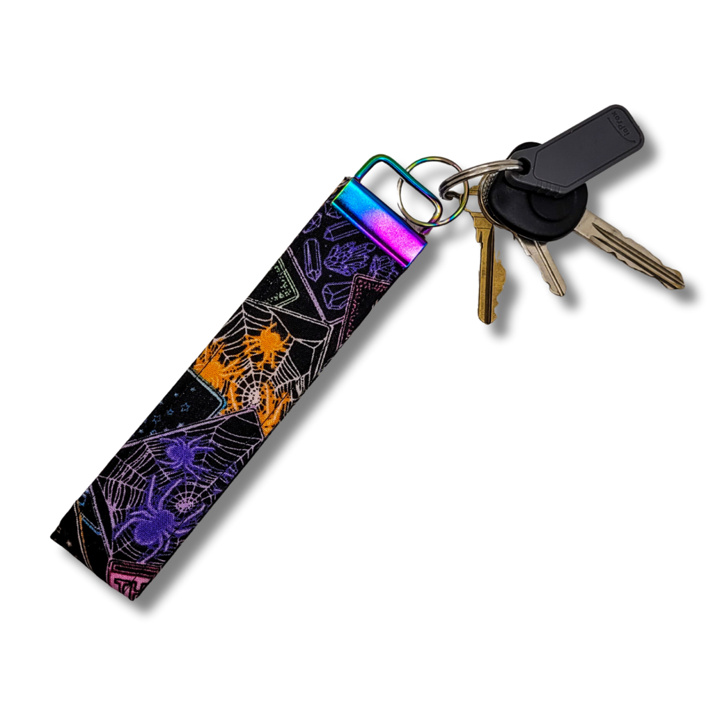 Neon Tarot Cards Wristlet Key Strap
