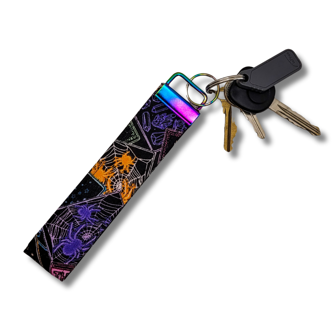 Neon Tarot Cards Wristlet Key Strap