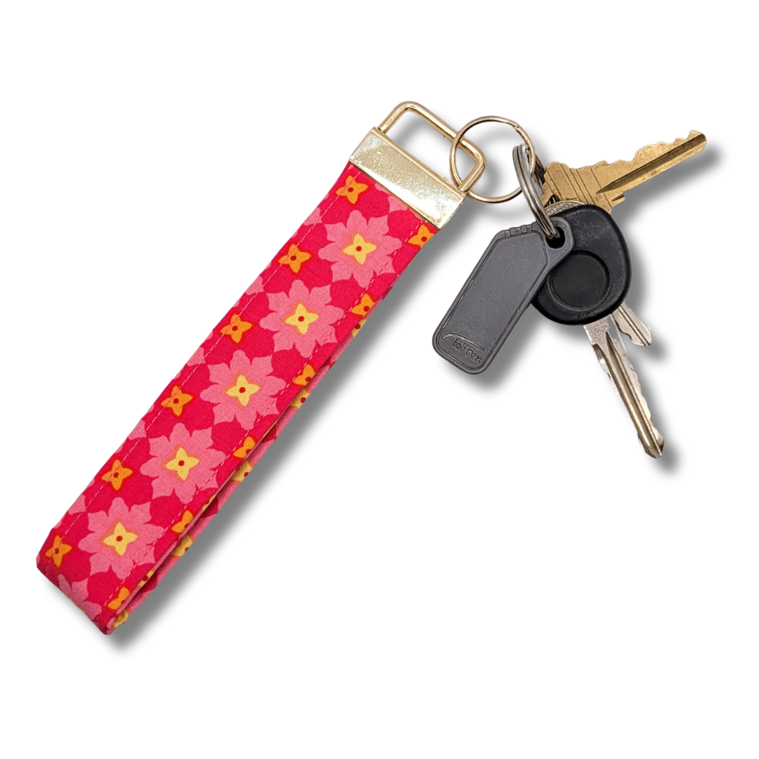 Rosey Posey Wristlet Key Strap