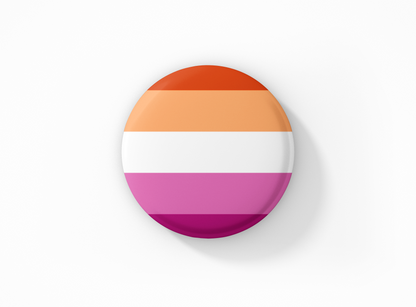 Lesbian Pride Flag & Cat 1.5" Pinback Button Set