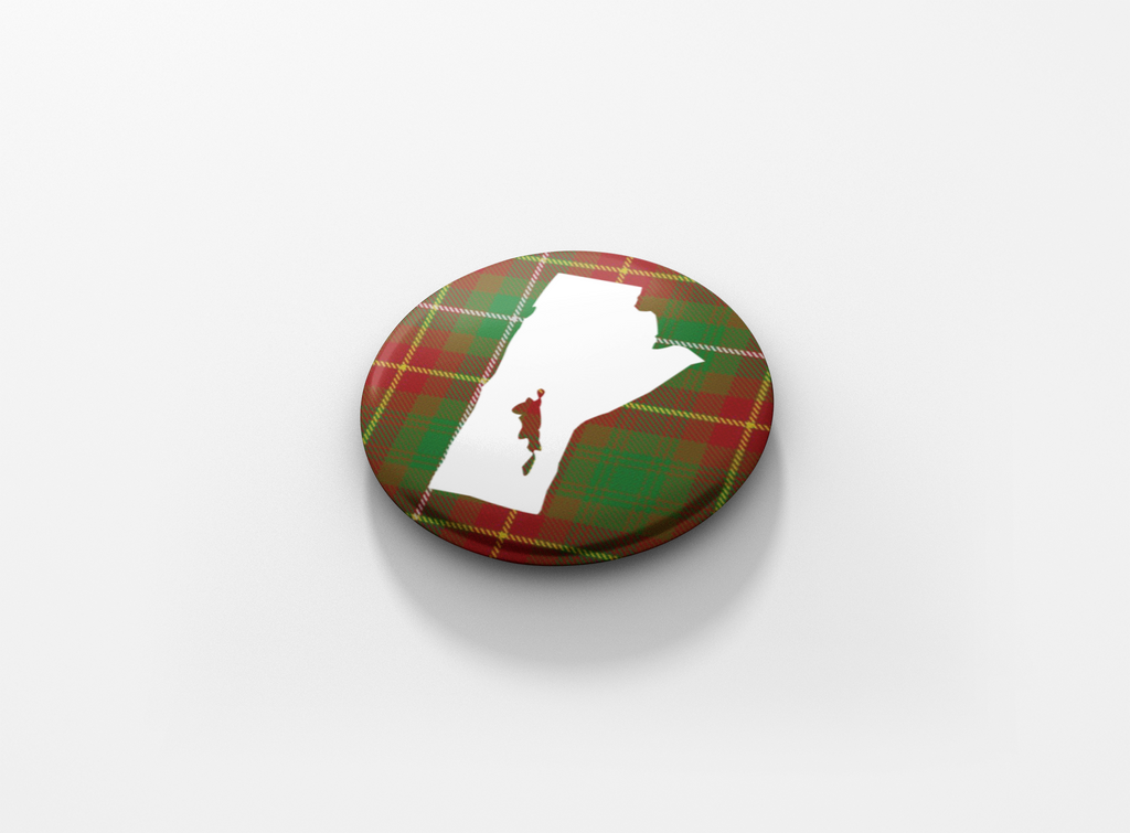 Manitoba Tartan Pinback Button