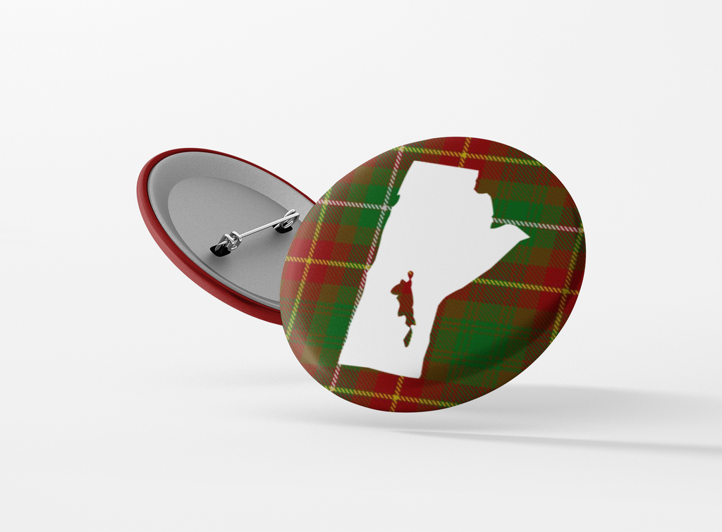 Manitoba Tartan Pinback Button