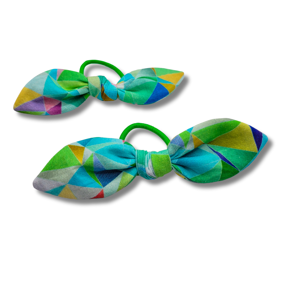Meadow Triangles Knot Bow Hair Elastic