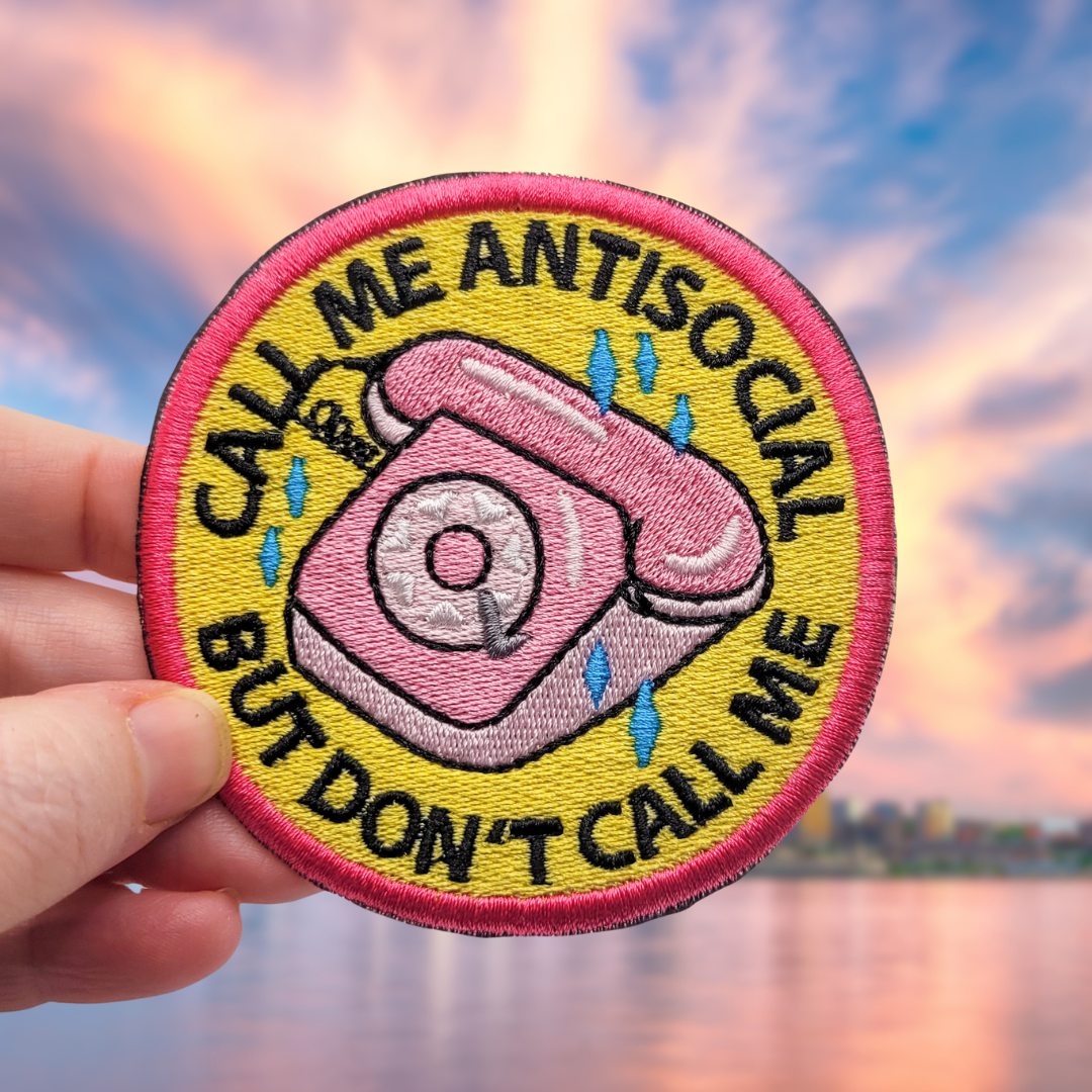 Call Me Antisocial Embroidered Patch