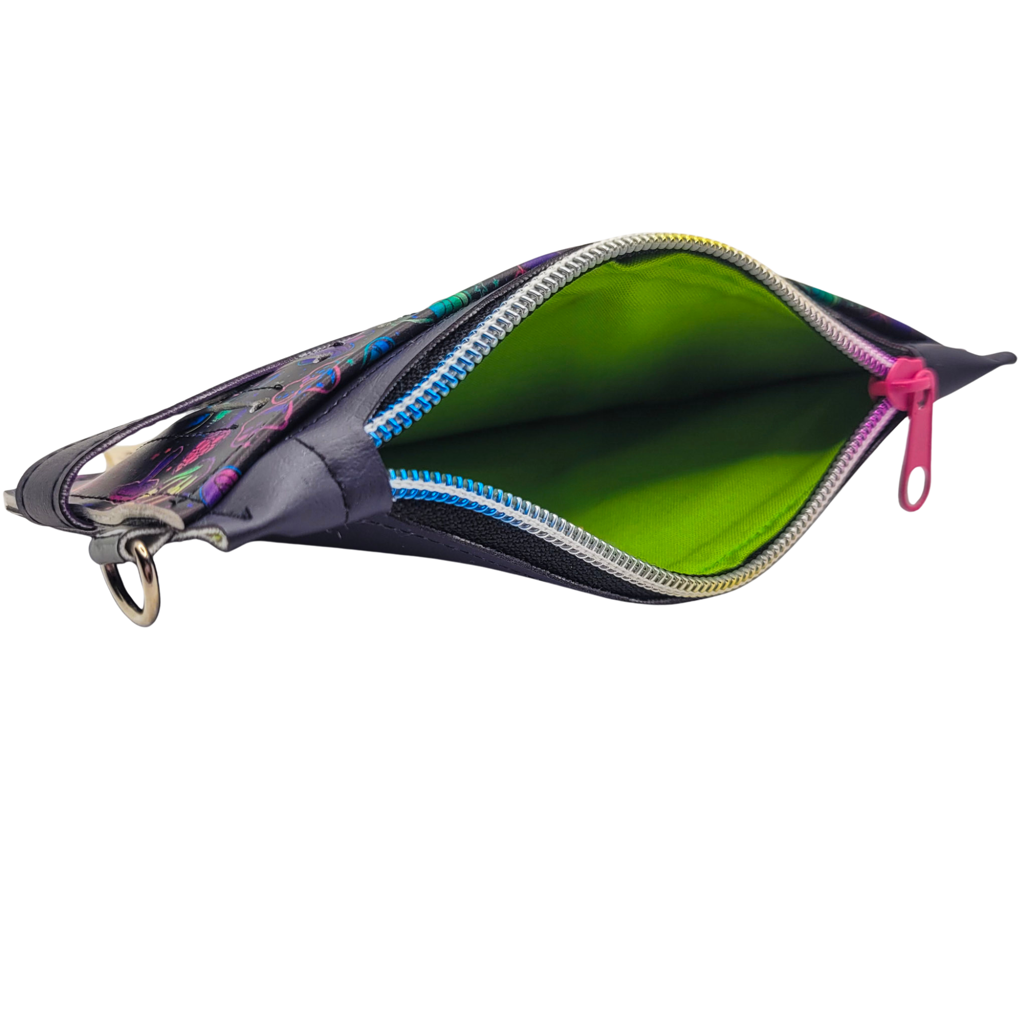 Neon Mushrooms Vinyl Slim Wallet