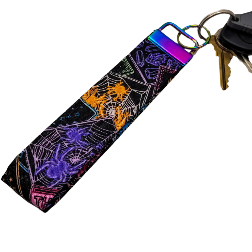 Neon Tarot Cards Wristlet Key Strap