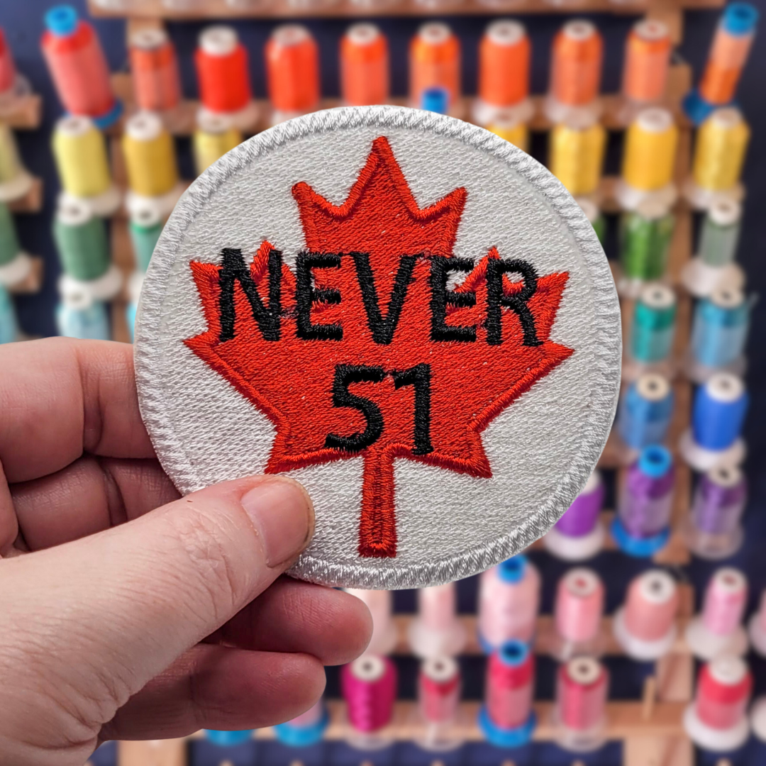 Never 51 Embroidered Patch