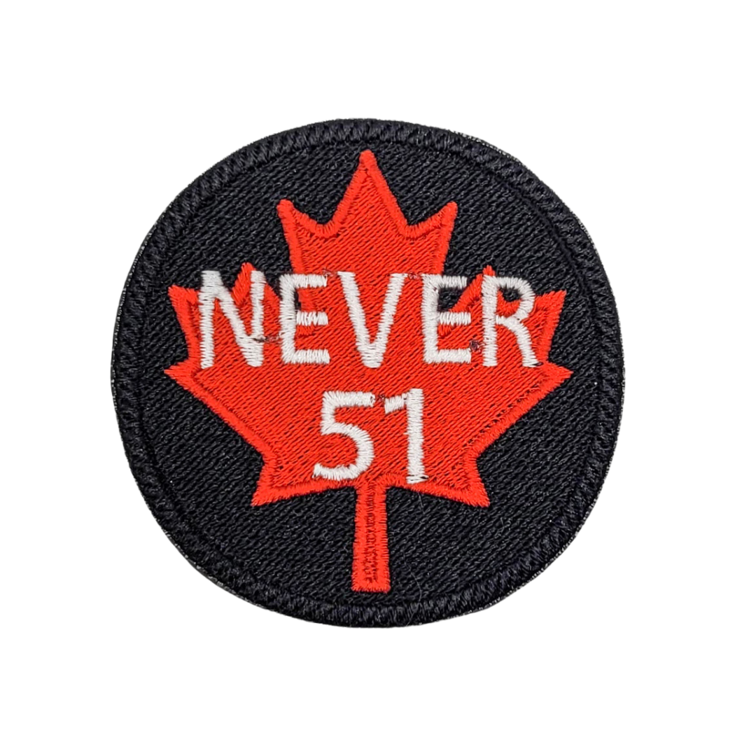 Never 51 Embroidered Patch