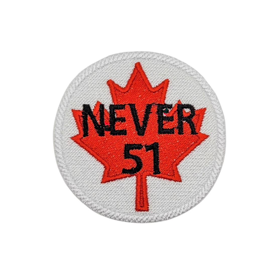 Never 51 Embroidered Patch