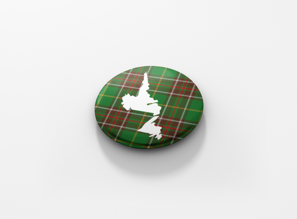 Newfoundland & Labrador Tartan Pinback Button